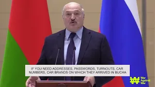 Lukashenko hides Russian crimes in Bucha / He supports the genocide of the Ukrainian people