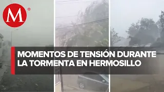 Fuerte tormenta provoca daños en Hermosillo, Sonora