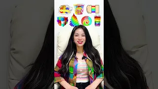 Random Rainbow food MUKBANG🍭 #shorts