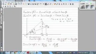 Proof of  formula Sin(α+β)=SinαCosβ+CosαSinβ and Sin(α-β)=SinαCosβ-CosαSinβ