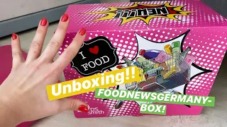 TiniTestet: FOODNEWSGERMANY die BOX ! Unboxing - 14 deutsche Food Neuheiten! Limitierte Box!!! 🤩