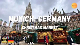 Munich, Germany 4K Christmas Market Walking Tour (2023)