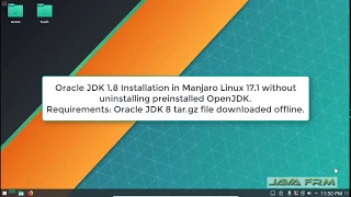 Oracle JDK 1.8 Installation on Manjaro Linux 17.1
