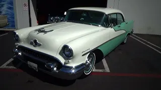 1955 Oldsmobile 98 Holiday sedan test drive at Laguna Classic Cars