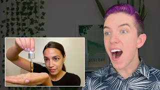 Specialist Reacts to AOC's Skin Care Routine