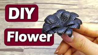 How to Make Leather Flower // DIY