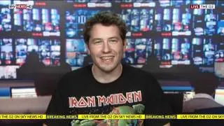 Sky News reporting from the O2 - Iron Maiden 2011