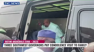 VIDEO: Governors Adeleke, Abiodun, Oyebanji Visit Akeredolu Family Home In Ibadan