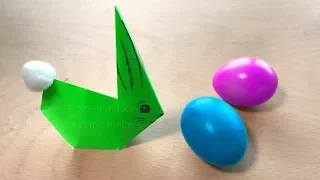 Origami Osterhasen basteln mit Kindern 🐇 Einfachen Hasen basteln für Ostern - DIY Osterdeko