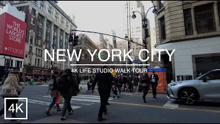 4K Walking Tour | New York City Manhattan Midtown Walk Tour After Work Part One