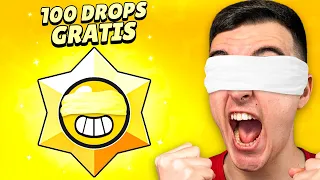 APERTURA 100 DROPS *GRATIS* con LOS OJOS VENDADOS 🤣🚨 Brawl Stars