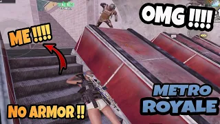 HE DIDN'T SEE ME ON THE STAIRS - NO ARMOR !!! - PUBG METRO ROYALE CHAPTER 16