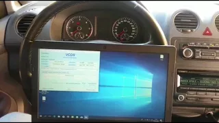 Test wyświetlacza zegarów vw vcds, Autput test