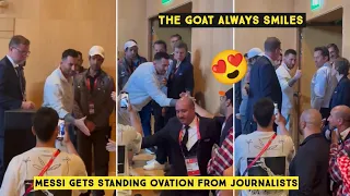 😍 Messi Gets Standing Ovation from Journalists in his Press Conference ahead of World Cup Opener