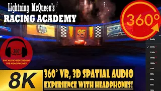 Lightning McQueen's Racing Academy [8K 360 | 3D Spatial Audio] FULL SHOW, Disney Hollywood Studios