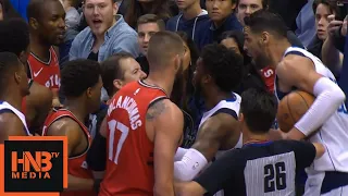 Serge Ibaka & Salah Mejri Scuffle / Raptors vs Mavericks