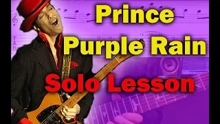 How to play ‘Purple Rain’ by Prince Guitar Solo Lesson w/tabs