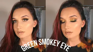Green Smokey Eye makeup tutorial. Melt Cosmetics Smoke Sessions Palette. Makeup 2021
