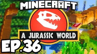 Jurassic World: Minecraft Modded Survival Ep.36 - DINOSAURS AQUARIUM!!! (Rexxit Modpack)