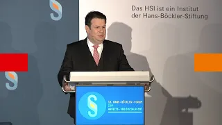 Hubertus Heil: Arbeits- und Sozialrecht - Pläne der Regierung | 13. Hans-Böckler-Forum