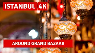 Around Grand Bazaar Istanbul 2022 23 September Walking Tour|4k UHD 60fps