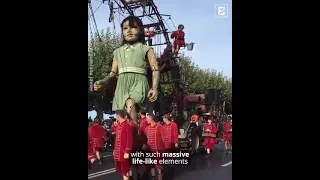 giant puppets on the streets of France