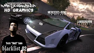 Need For Speed Most Wanted Mod Full HD - Blacklist 02 White Lamborgini Gallardo vs Mercedes-Benz SLR