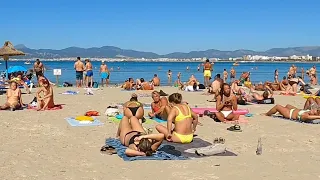 🌍S'Arenal 🏖 Mallorca, Playa de Palma | Spain🇪🇦  4K Beach walk