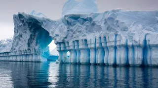 What is behind the ice wall in Antarctica?
