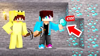 Ik Krijg €100,  PER DIAMANT Die Ik VIND! (Minecraft)