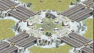 Red Alert 2 -- Cross Hair  France vs 7 Brutal Ai Random -- ice