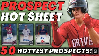 2023 MLB Prospect Hot Sheet #7 | 50 Hottest MiLB Players Right Now | Bowman Chrome Baseball Cards