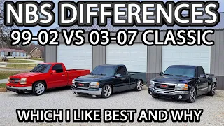 Differences in NBS Sierra / Silverado 1999-2006 and 2007 Classic