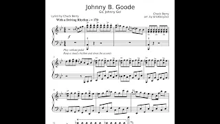 Chuck Berry GO JOHNNY GO Johnny B. Goode  Rock 'n Roll Piano Sheet MUSIC Tutorial | ноты пианино