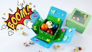 EXPLOSIVE SPRING BOX - idea for a gift for Easter