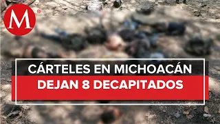 El CJNG sigue regando sangre en Michoacán, localizan 8 decapitados en Aguililla