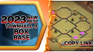 2023 New Best Townhall 9 Box Base With Link | Th9 Box Base 2023 | Clash of Clans