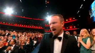 Aaron Paul wins an Emmy for "Breaking Bad" 2014