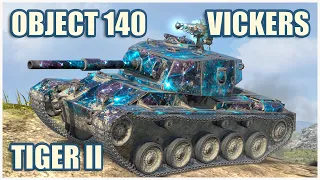 Vickers Light 105, Объект 140 & Tiger II • ГЕРОИ РАСЕЙНЯЯ WoT Blitz