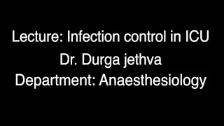 Infection Control In ICU
