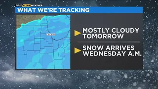 Chicago First Alert Weather: Snow arrives Wednesday morning