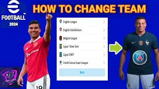 How to Change efootball 2024 Mobile  Team Name and Logo (Pes 2024 Mobile)