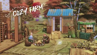 Sims4 Boho Cozy Farm Stop Motion House 🐔 Cottage Living Speed build