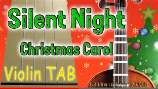 Silent Night - Christmas Carol - Violin - Play Along Tab Tutorial
