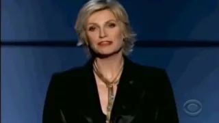 Emmy Awards 2013. Jane Lynch pays tribute to Cory Montieth.