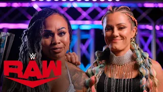 Katana Chance & Kayden Carter want the WWE Women’s Tag Team Titles: Raw exclusive, Nov. 20, 2023