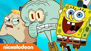 SpongeBob | 50 MINUTI di Squiddi e della Signora Puff che si arrabbiano DA IMPAZZIRE! | Nickelodeon