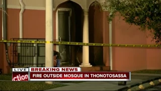 Fire outside mosque in Thonotosassa