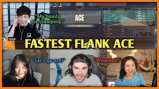 Streamers Reaction to Sykkuno's Fastest Flank Ace in Valorant (Foolish, Fuslie & Miyoung)