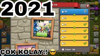 CLASH 10.YIL ETKİNLİĞİ 2021 YILI EN KOLAY 3 YILDIZ ! 3 BUZ KALDI ELİMDE CLASH OF CLANS